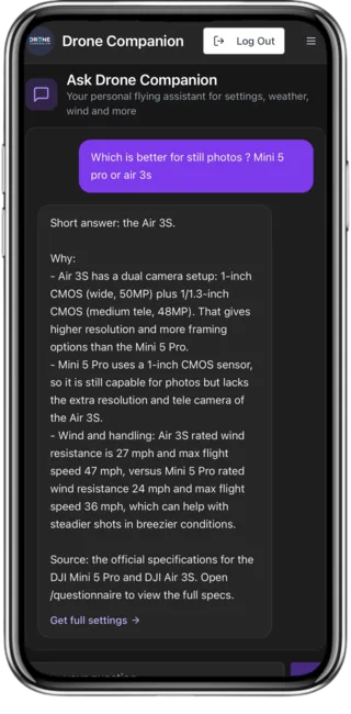 Compare drones — Mini 5 Pro or Air 3S